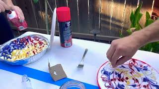 Shaving Cream Disc Dye Process 2 Methods [upl. by Bounds]