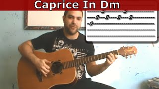 Tutorial Carcassis Caprice in Dm  Fingerstyle Guitar w TAB [upl. by Eliot186]