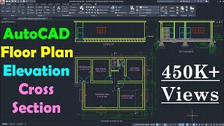 AutoCAD Floor Plan Tutorial for Beginners  1 [upl. by Monie]