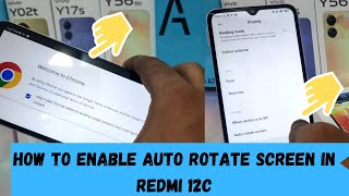 How to enable and disable auto rotating screen in REDMI 12C Turn On Auto Rotate Screen on Redmi 12C [upl. by Delphina]