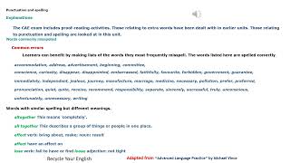 Advanced grammar  Punctuation and spelling Explanations [upl. by Bessy]