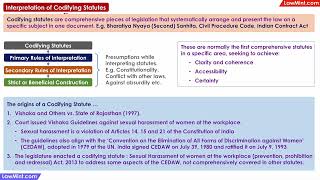 Interpretation of Codifying Statutes [upl. by Hochman]