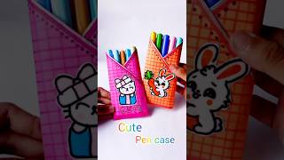 Cute pen case। paper craft। shorts craft pencraft youtubeshorts diy artandcraft minecraft [upl. by Aihsened339]