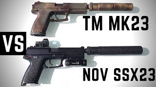 TOKYO MARUI MK23 VS NOVRISTCH SSX23 REVIEW  FULLY TESTED [upl. by Roxy]