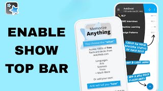 How To Enable Show Top Bar On AnkiDroid App [upl. by Aisylla]