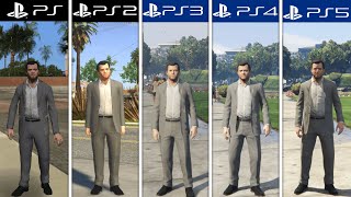 GTA 5 PS1 VS PS2 VS PS3 VS PS4 VS PS5 Comparison [upl. by Ekez]