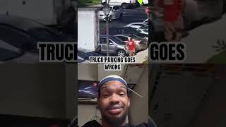 TRUCK PARKING GOES WRONG truck truckdriver fails justcarvids [upl. by Lucretia]