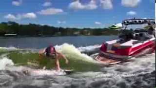 2014 Nautique G21 Has Impressive Wakeboard Wakes and Wakesurf Waves [upl. by Enelad]