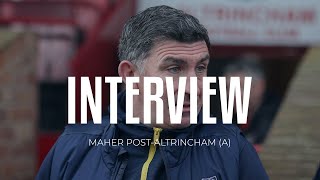 Interview Head Coach reacts to Altrincham defeat [upl. by Ahsienom]