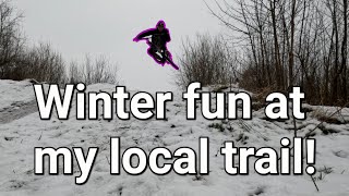 Winter fun at my local trail [upl. by Eustis308]