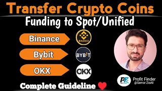 How to transfer coins from funding to spot  Funding to Spot Binance OKX Bybit QamarZiaAli [upl. by Warder]