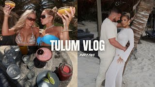 TULUM VLOG  beach days and AMAZING restaurants 🤌🏼🌴👙🌊 [upl. by Etnoval]