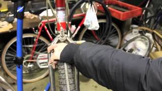 Pamela Adjusts CenterPull Brakes at Recycle Bicycle [upl. by Jamesy]