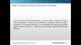 How to Transfer Contact from Nokia to iPhone [upl. by Tasiana604]