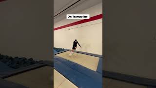 Gienger air sense drill on the Trampoline gymnastics highbar trampoline drill [upl. by Nide]