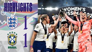 Lionesses Win Finalissima At Wembley  England 11 Brazil 42 Pens  Highlights [upl. by Ainesy]