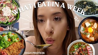 what i eat in a week 🥩🍜 home cooked high protein korean amp mexican recipes [upl. by Ennaeerb]