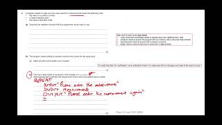 Q4 part b ii  PSEUDOCODE VERIFICATION DOUBLE DATA ENTRY  iGCSE Computer Science Paper 22 June 2023 [upl. by Oiramaj]