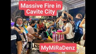 Massive Fire in Palace Cavite City Feb 12 2022 MyMiRaDenz amp CNHSJHS HANDS Officer in action [upl. by Leontine]