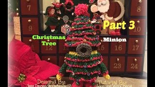 Rainbow Loom Christmas Tree Minion Part 3 Loomigurumi  Amigurumi  Hook Only Лумигуруми [upl. by Orteip]