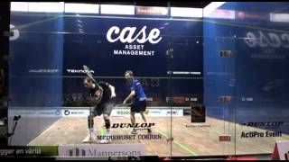 Squash  Slow Motion  Matthew vs Gaultier Swedish Open Final 2013 [upl. by Llewkcor180]