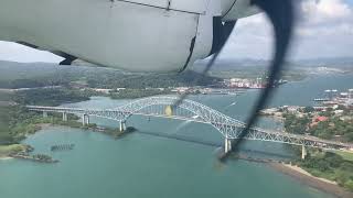 Landing  Air Panama Fokker F50 HP1899PST  Bocas del Toro BOC to Panama PAC [upl. by Lilhak]