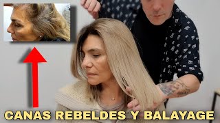 CANAS rebeldes y BALAYAGE clase de COLORIMETRIA profesional [upl. by Philbrook]