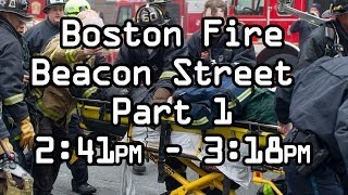 Part 1 Boston Fire Department Beacon St Dispatch Audio and Maydays LODD 3262014 [upl. by Semela]