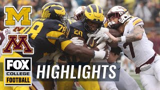 Minnesota Golden Gophers vs No 12 Michigan Wolverines Highlights  FOX College Football [upl. by Etneciv940]