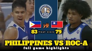 SGA PHILIPPINES vs ROCA FULL GAME HIGHLIGHTS  JONES CUP CHAMPIONSHIP [upl. by Annabell]