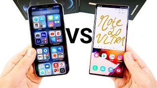 iPhone 12 Pro Max vs Galaxy Note 20 Ultra Full Comparison [upl. by Dde]