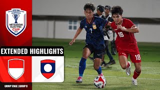 🇮🇩 Indonesia vs Laos 🇱🇦 ASEAN Mitsubishi Electric Cup 2024 Group Stage Extended Highlights [upl. by Elicul366]