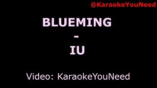 Karaoke Blueming  IU [upl. by Hourihan]