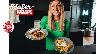 Glutenfreie HaferflockenWraps aus nur 2 Zutaten [upl. by Alauqahs269]