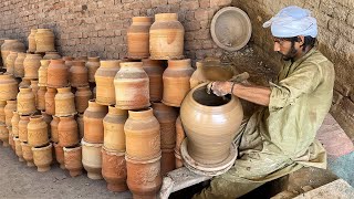 Incredible Process of Making Clay Pottery Primitive Earthenware Vessel  Pottery Making With Clay [upl. by Enar985]