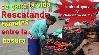 la encontre rescatando tomates entre la basura le ofreci mi apoyo y desconfio de mi [upl. by Calica]