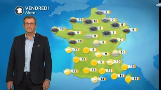 Météo du Vendredi 1er Novembre 2024  Un vrai temps de toussaint au nord [upl. by Hnacogn]