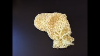 Tuto moufles bébé au crochet spécial gaucher [upl. by Acirrej]