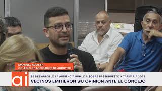 Audiencia pública sobre tarifaria y presupuesto  opiniones parte 1 [upl. by Brosine]