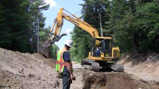 Komatsu PC138 Digging A Trench Part 3 [upl. by Annagroeg]