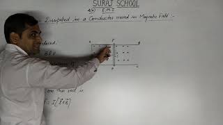 49 XII Physics Power Dissipated in a conductor moved in magnetic field by Arvind sir [upl. by Surad]