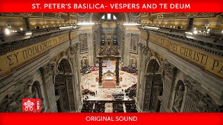 31 December 2020 Vespers and Te Deum Pope Francis [upl. by Airamas]