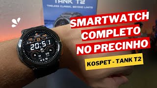 Smartwatch Kospet Tank T2  Unboxing e review do melhor do AliExpress [upl. by Ahsieket62]