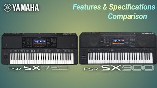 Yamaha PSRSX720 VS SX900 Specifications amp Features Comparison [upl. by Losse]