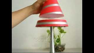 Operate Video  Levitating lampmagnetice floating lamp W6082 [upl. by Nerfe]