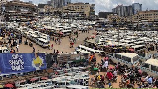 OMG CROWDED VIEW OF OLD TAXI PARKKAMPALA UGANDA [upl. by Belford]