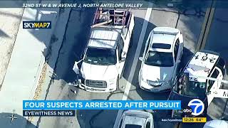 Chase 4 suspects in custody after police say they stole Ford F150 [upl. by Donahoe]