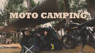 MOTO CAMPING IN PHILIPPINES ASMRPinewoods Campsite and Beach Resort in Real Quezon ASMR [upl. by Aelber]