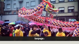 Capodanno cinese a Milano il Dragone saluta lanno della scimmia [upl. by Noral644]