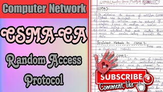 77  CSMACA  Random Access Protocol  Multiple Access Protocol computernetwork [upl. by Aufa]